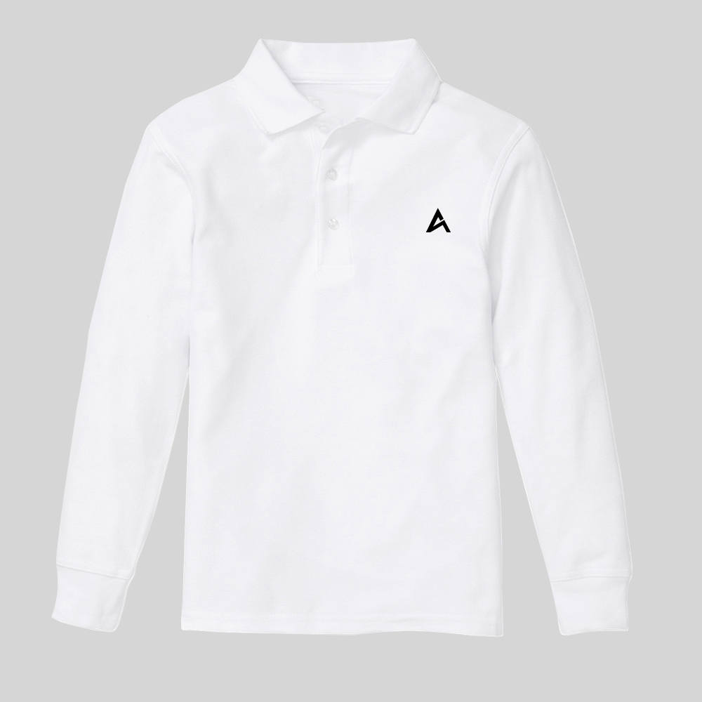 Long Sleeve Polo Shirt Embroidered Logo